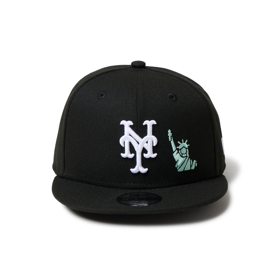 キッズ Youth 9FIFTY 自由の女神 エンブロイダリー ニューヨーク･メッツ ブラック | NEW ERA ニューエラ公式オンラインストア