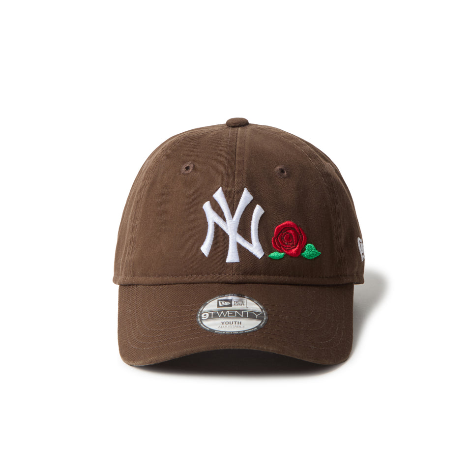 キッズ Youth 9TWENTY ローズ エンブロイダリー ニューヨーク･ヤンキース ウォルナット | NEW ERA ニューエラ公式オンラインストア