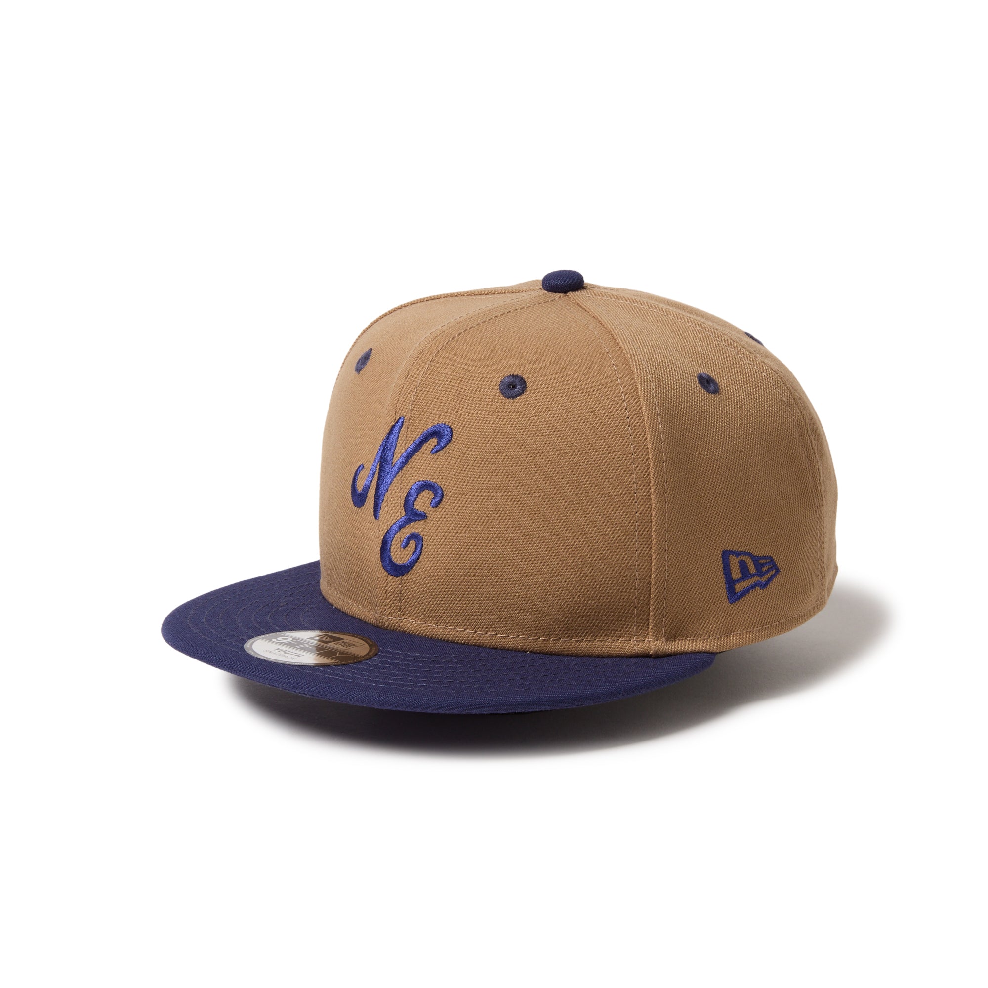 キッズ Youth 9FIFTY クラシックロゴ カーキ/ライトネイビー