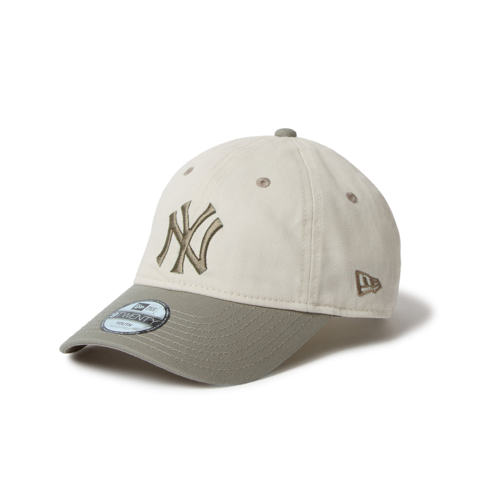 キッズ Youth 9TWENTY MLB 2-Tone ニューヨーク・ヤンキース アイボリー ペブルバイザー