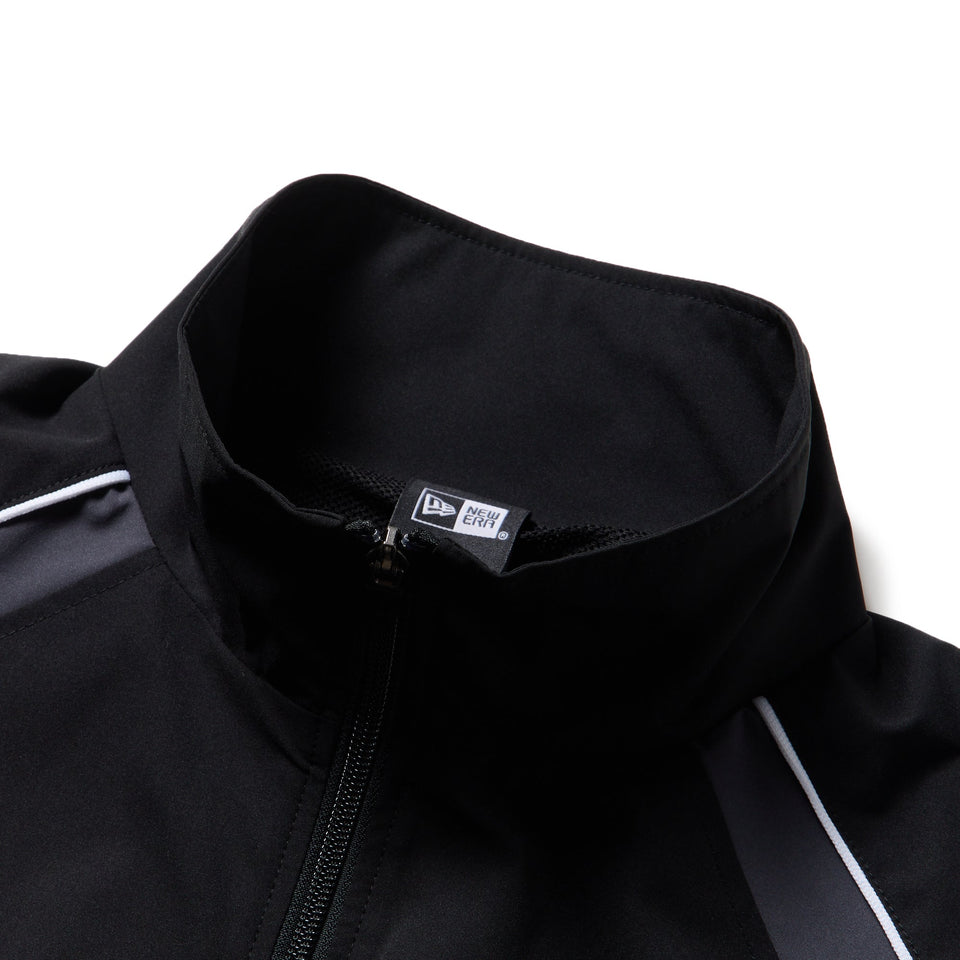 オーバーサイズド パイピング トラックジャケット ブラック