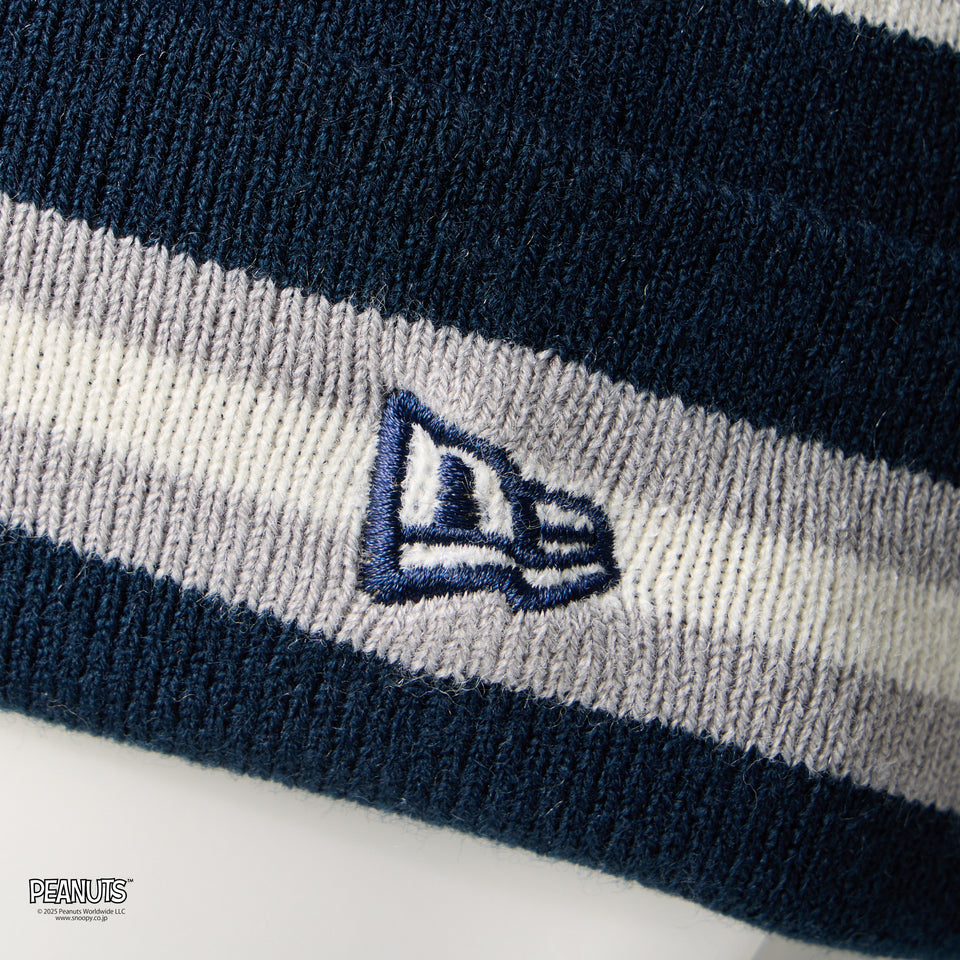 ポンポンニット PEANUTS ピーナッツ スヌーピー ジャガード ネイビー/グレー/オフホワイト | NEW ERA ニューエラ公式オンラインストア