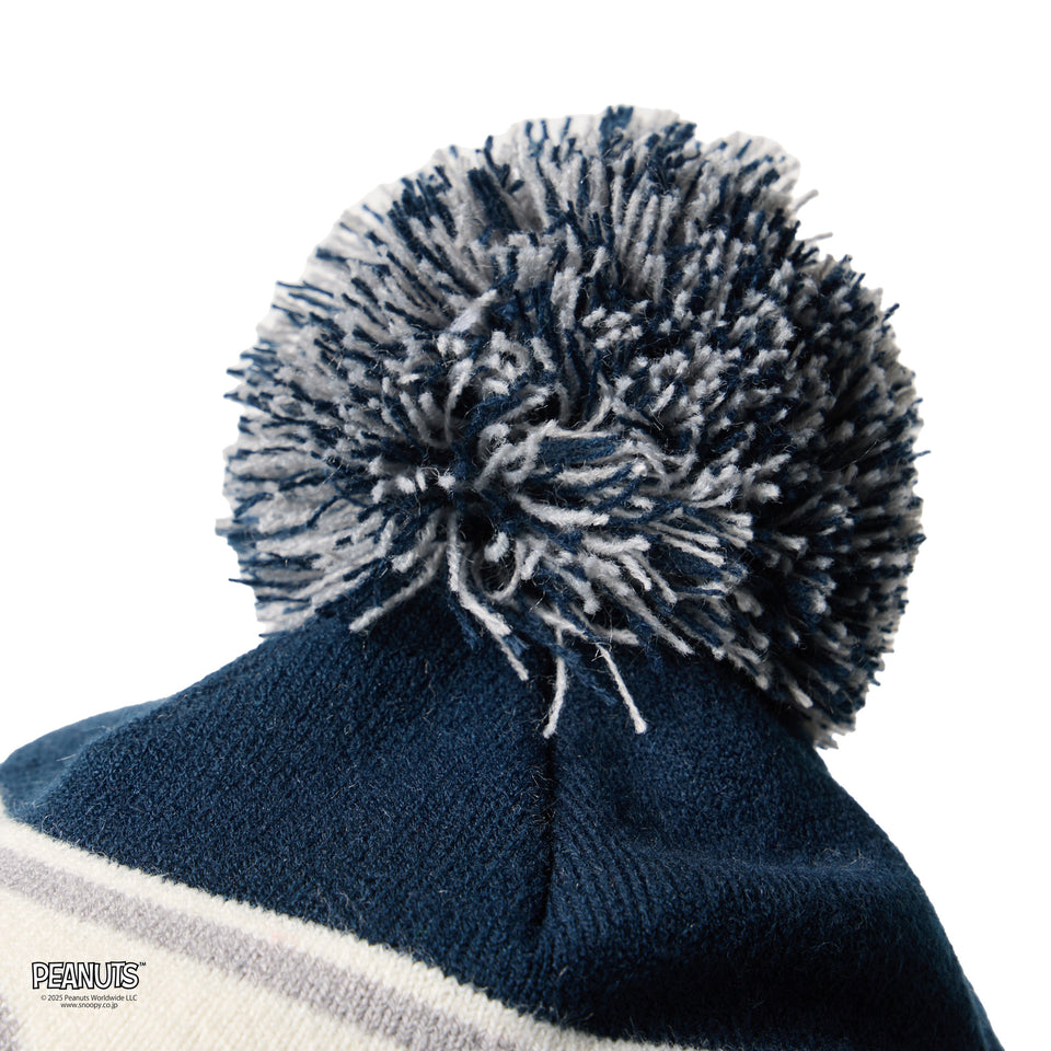 ポンポンニット PEANUTS ピーナッツ スヌーピー ジャガード ネイビー/グレー/オフホワイト | NEW ERA ニューエラ公式オンラインストア