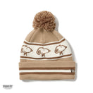 ポンポンニット PEANUTS ピーナッツ スヌーピー ジャガード ベージュ/ウォルナット/オフホワイト | NEW ERA ニューエラ公式オンラインストア