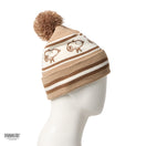ポンポンニット PEANUTS ピーナッツ スヌーピー ジャガード ベージュ/ウォルナット/オフホワイト | NEW ERA ニューエラ公式オンラインストア