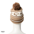 ポンポンニット PEANUTS ピーナッツ スヌーピー ジャガード ベージュ/ウォルナット/オフホワイト | NEW ERA ニューエラ公式オンラインストア