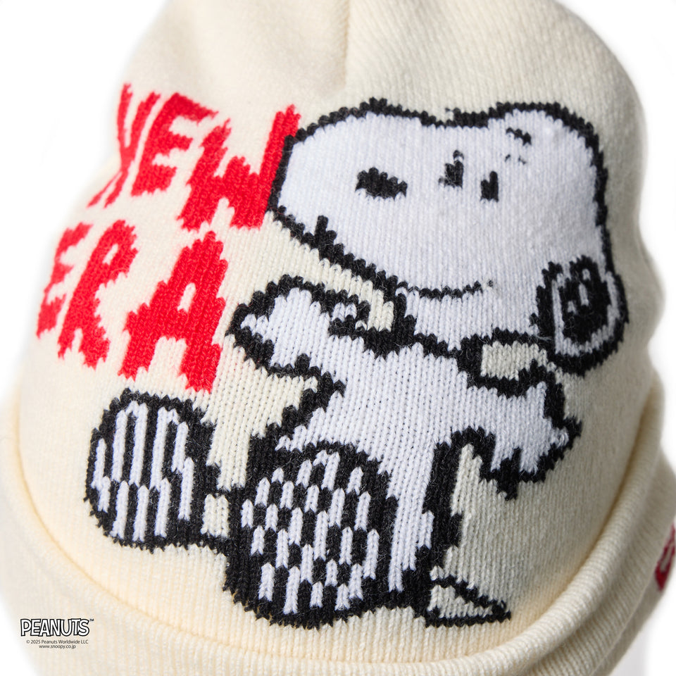 キッズ Kid's カフニット PEANUTS ピーナッツ スヌーピー ニューエラロゴ オフホワイト | NEW ERA ニューエラ公式オンラインストア