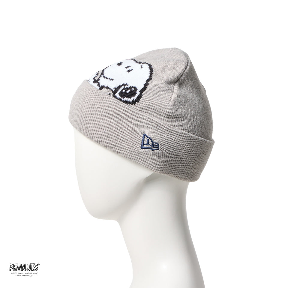 キッズ Kid's カフニット PEANUTS ピーナッツ スヌーピー ニューエラロゴ グレー | NEW ERA ニューエラ公式オンラインストア