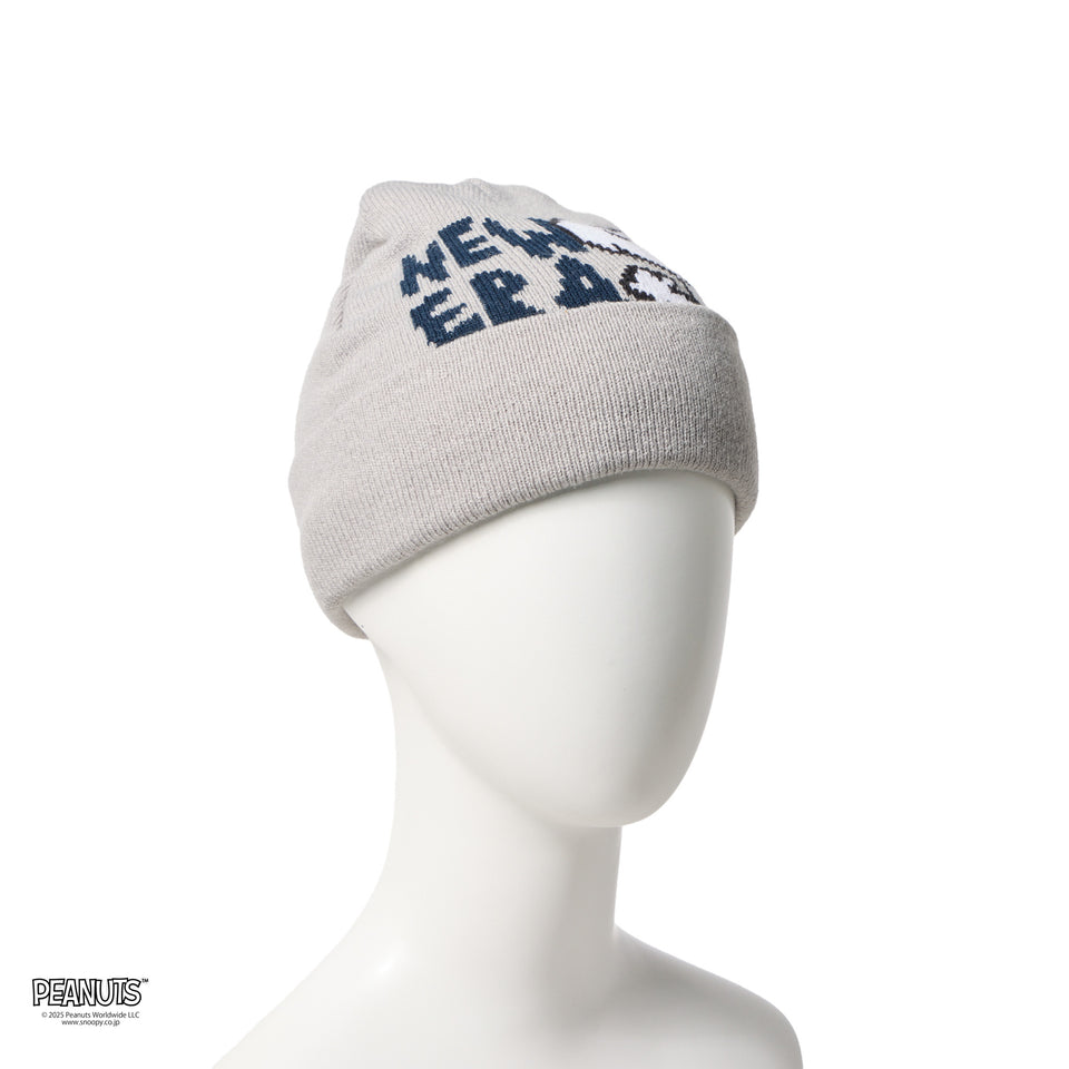 キッズ Kid's カフニット PEANUTS ピーナッツ スヌーピー ニューエラロゴ グレー | NEW ERA ニューエラ公式オンラインストア
