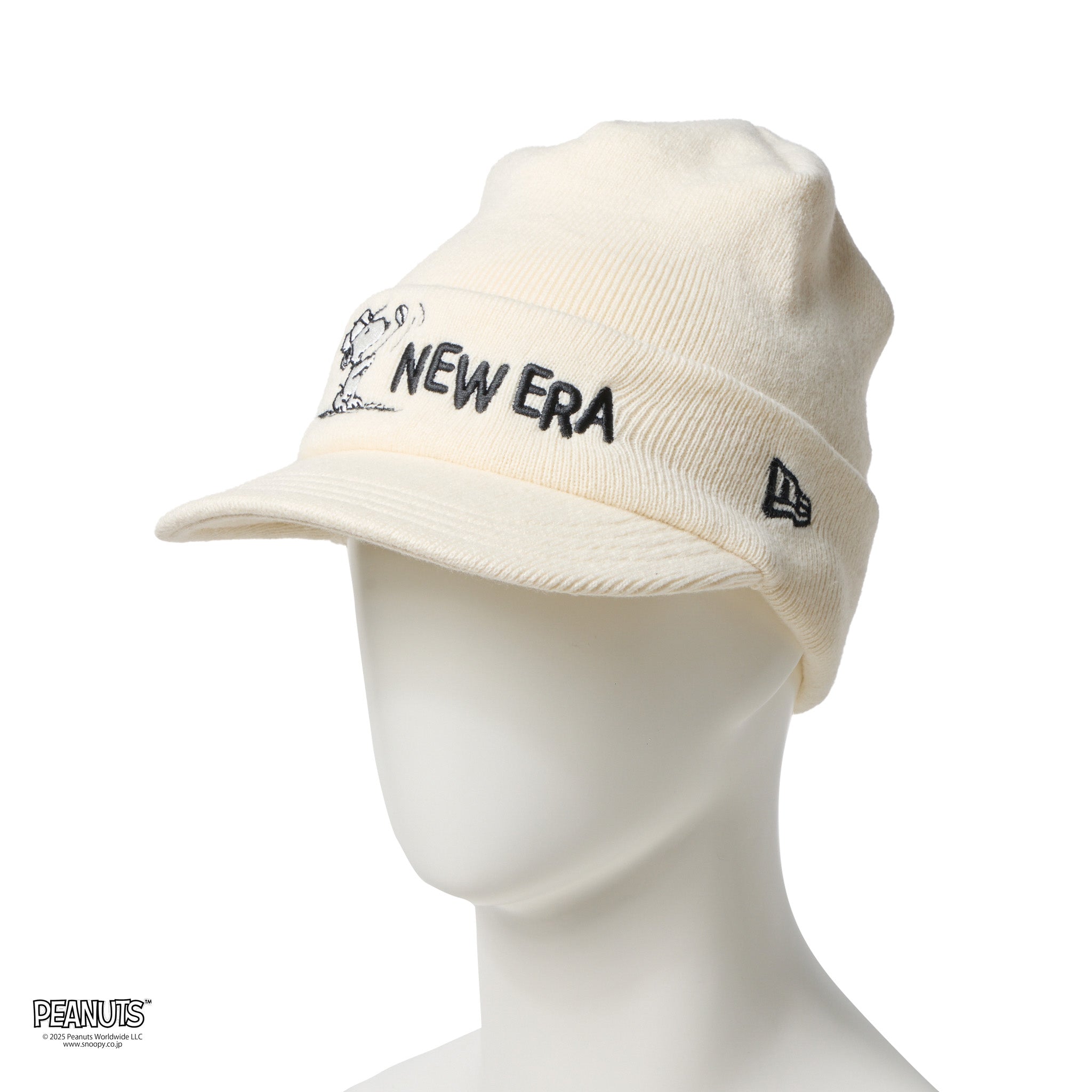 バイザーニット PEANUTS ピーナッツ SWING SNOOPY オフホワイト