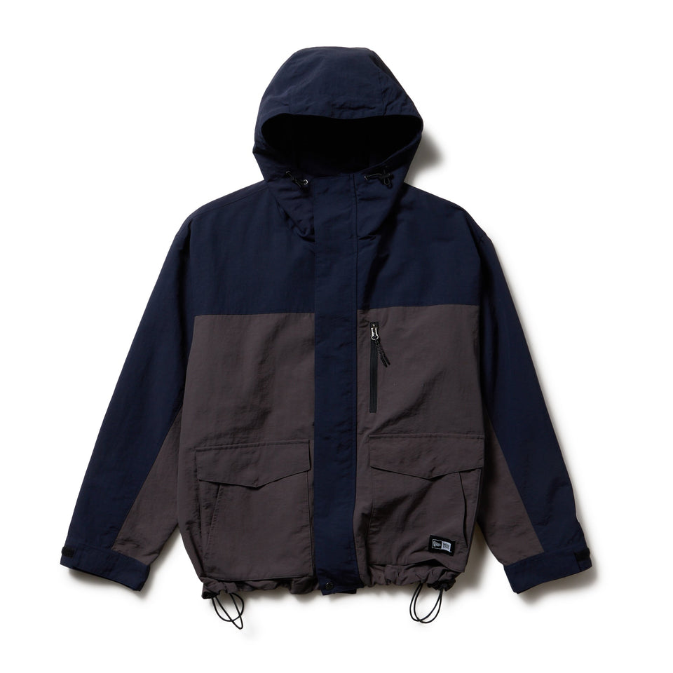 マウンテンパーカ ボックスロゴ ウーブンパッチ ネイビー | ニューエラ