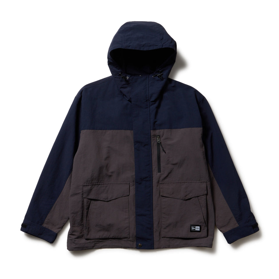 マウンテンパーカ ボックスロゴ ウーブンパッチ ネイビー | ニューエラ