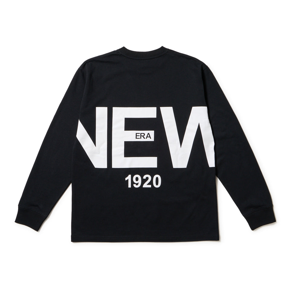 長袖 コットン Tシャツ Zoom Up Logo ブラック | ニューエラオンライン