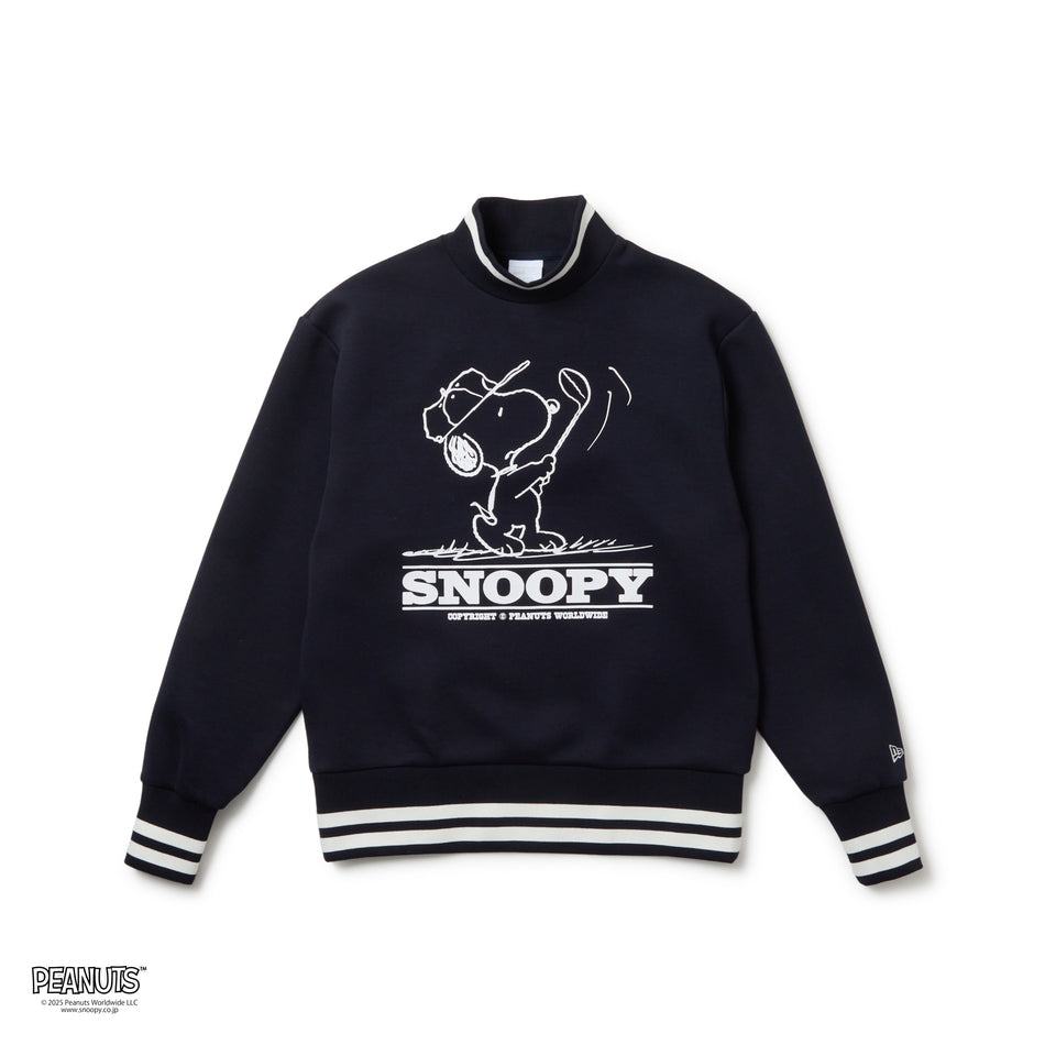 Women's テックスウェット モックネック PEANUTS ピーナッツ ネイビー