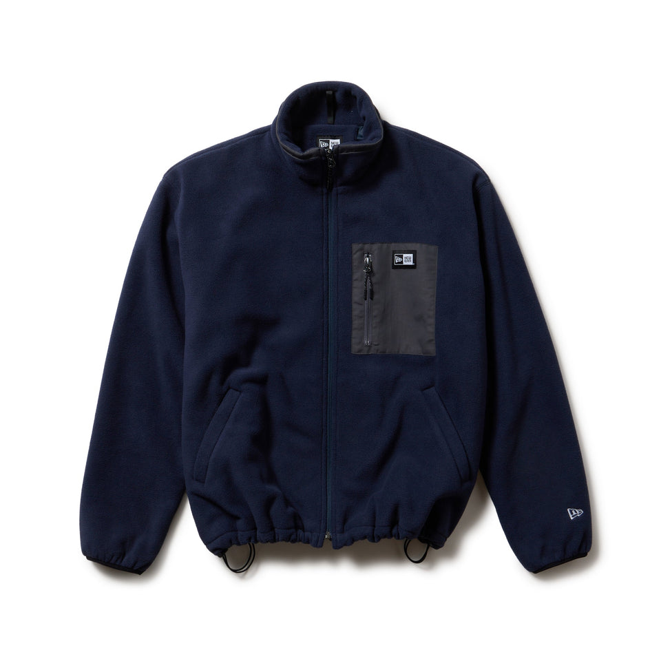 フリースジャケット ボックスロゴ ウーブンパッチ ネイビー - 14682722 - S | NEW ERA ニューエラ公式オンラインストア