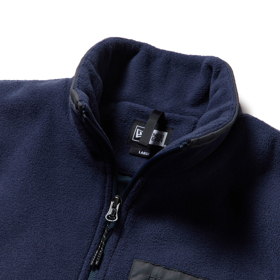 フリースジャケット ボックスロゴ ウーブンパッチ ネイビー - 14682722 - S | NEW ERA ニューエラ公式オンラインストア