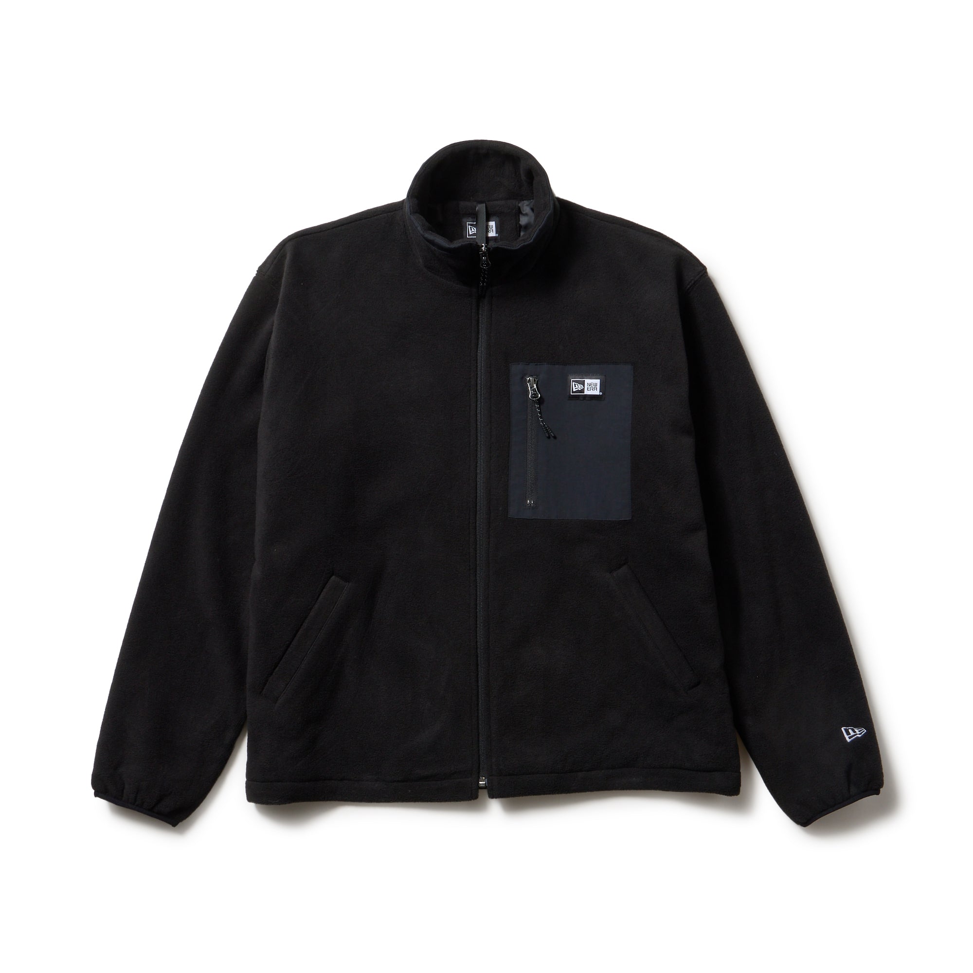 フリースジャケット ボックスロゴ ウーブンパッチ ブラック