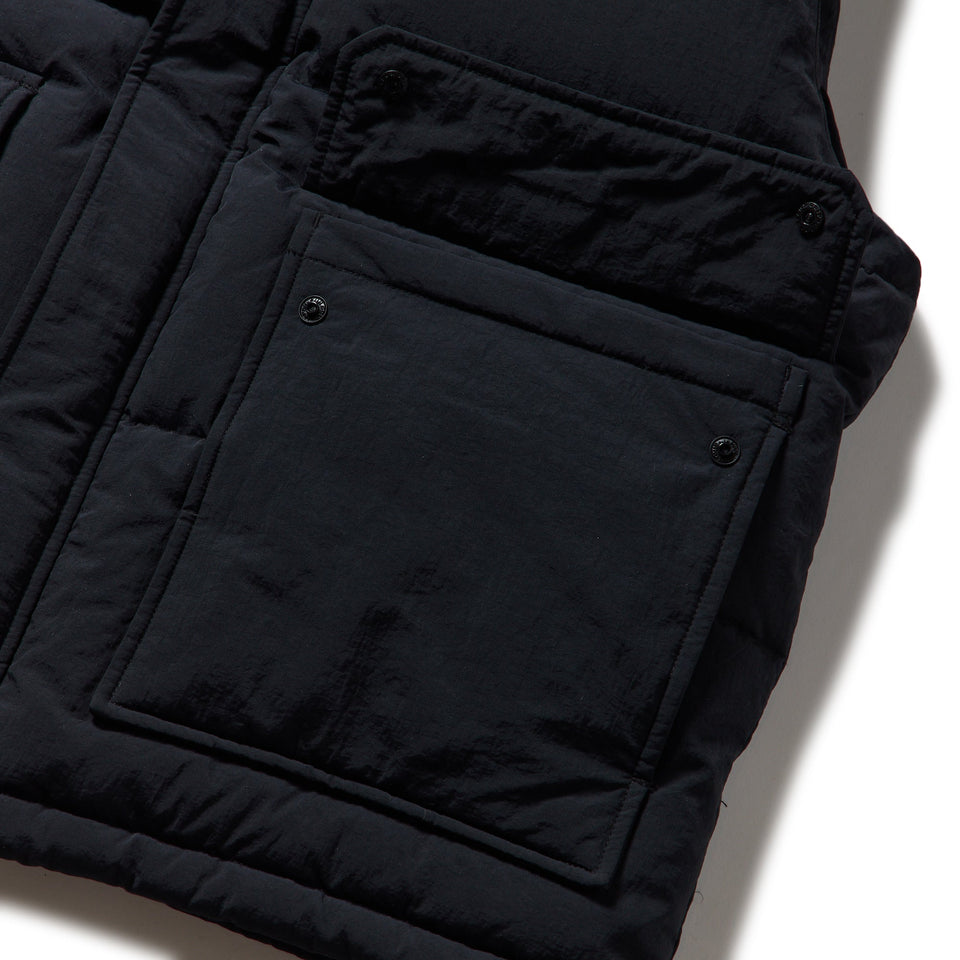 ダウンベスト コーデュロイ ナイロン コンビ ブラック | ニューエラ