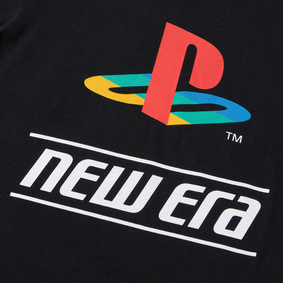 キッズ Youth 長袖 コットン Tシャツ プレイステーション ファミリーマーク ニューエラロゴ ブラック | NEW ERA ニューエラ公式オンラインストア