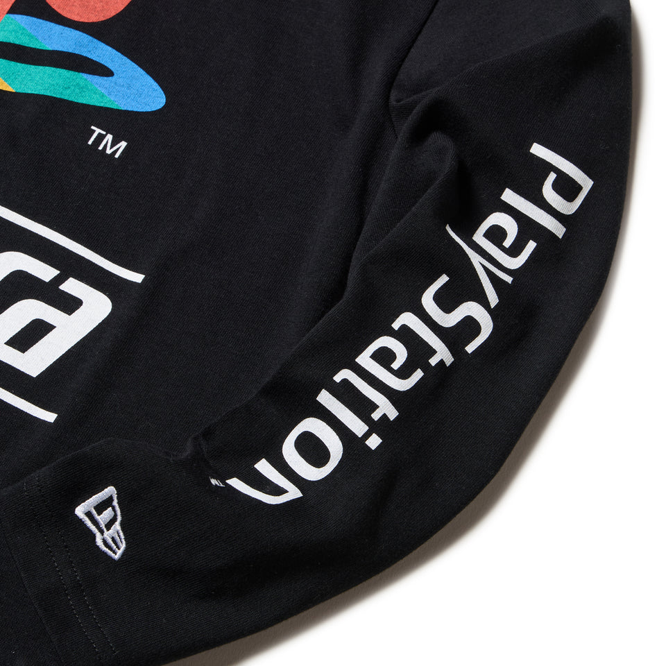 キッズ Youth 長袖 コットン Tシャツ プレイステーション ファミリーマーク ニューエラロゴ ブラック | NEW ERA ニューエラ公式オンラインストア