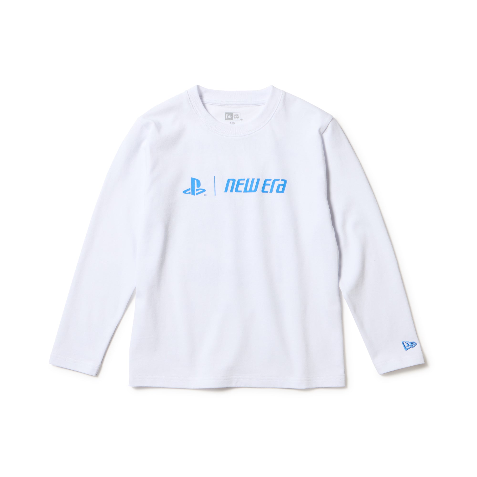キッズ Youth 長袖 コットン Tシャツ PlayStation スローガン ホワイト 