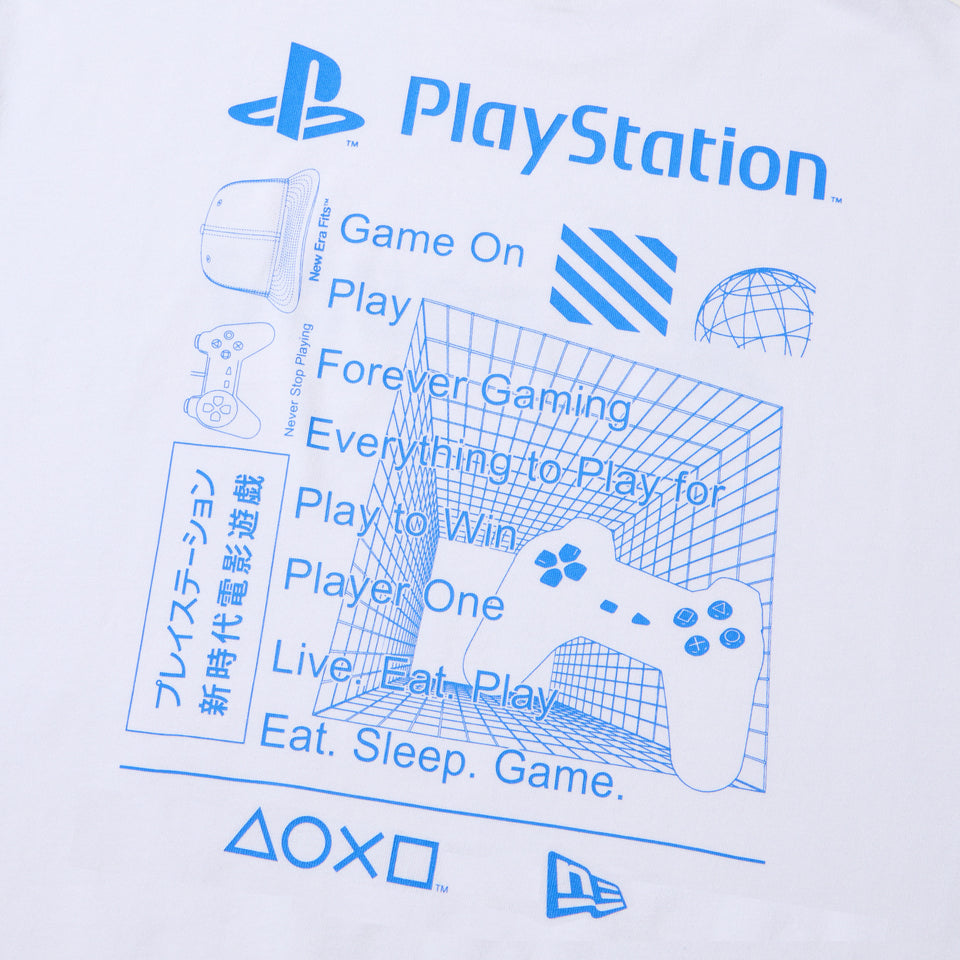 半袖 オーバーサイズド コットン Tシャツ PlayStation スローガン ホワイト | NEW ERA ニューエラ公式オンラインストア