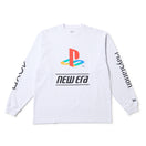 長袖 オーバーサイズド コットン Tシャツ プレイステーション ファミリーマーク ニューエラロゴ ホワイト | NEW ERA ニューエラ公式オンラインストア