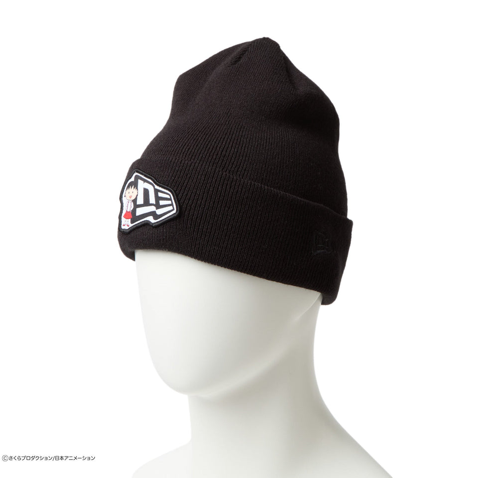 ちゃんまる ベーシック カフニット ちびまる子ちゃん フラッグロゴ ブラック