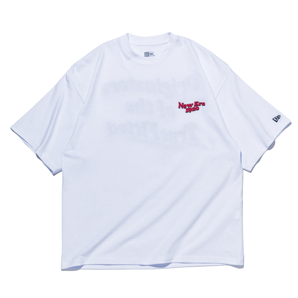 半袖 オーバーサイズド コットン Tシャツ Wave Logo ホワイト