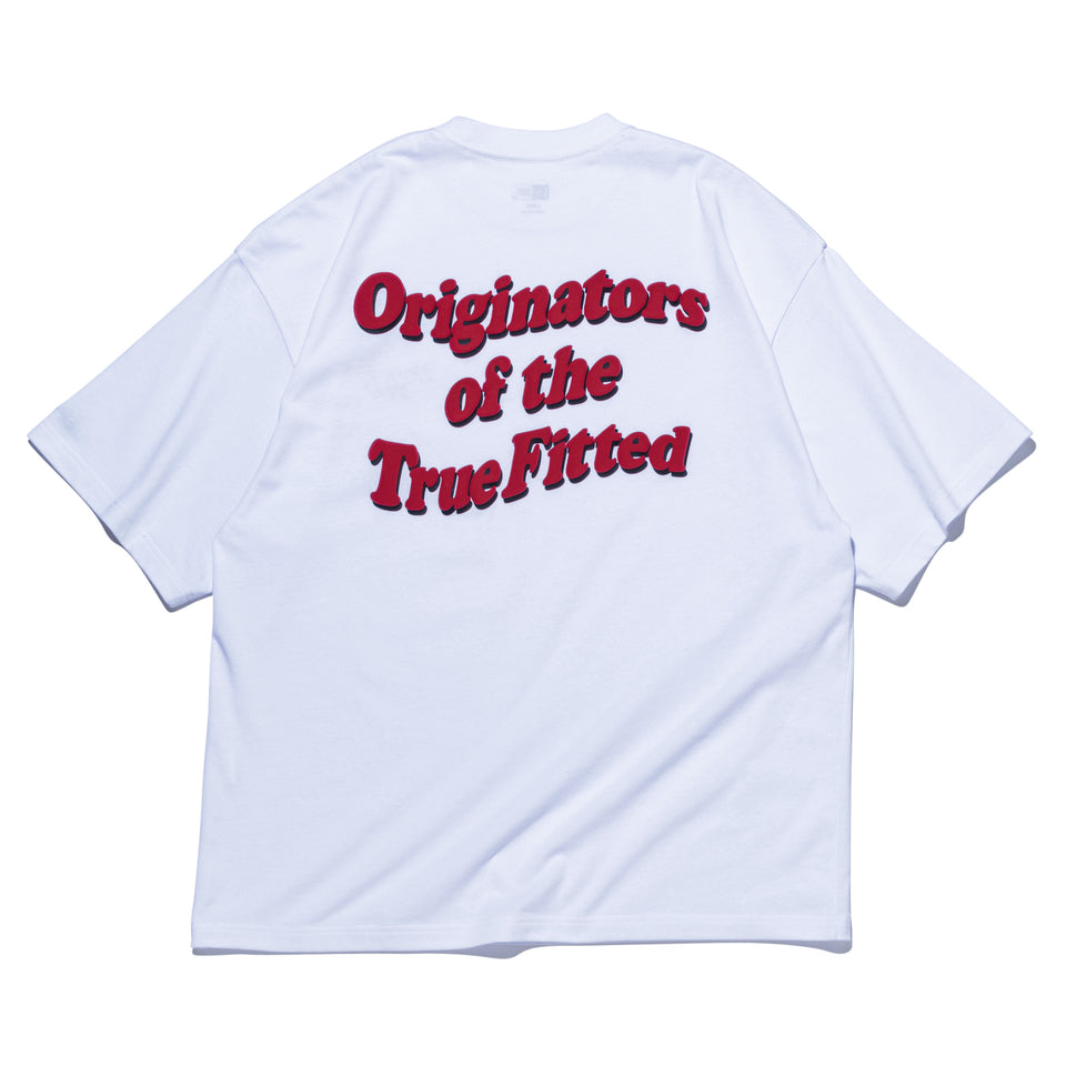 半袖 オーバーサイズド コットン Tシャツ Wave Logo ホワイト