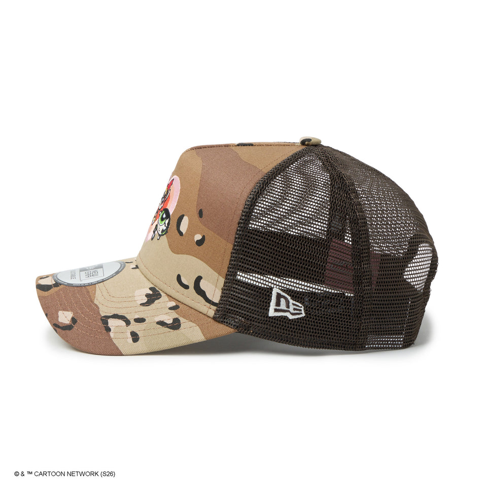 9FORTY A-Frame Trucker The Powerpuff Girls パワーパフ ガールズ ハート デザートカモ | NEW ERA ニューエラ公式オンラインストア