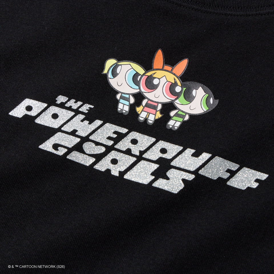 Women's 半袖 ミニ Tシャツ The Powerpuff Girls パワーパフ ガールズ Rhinestone ラインストーン ブラック | NEW ERA ニューエラ公式オンラインストア