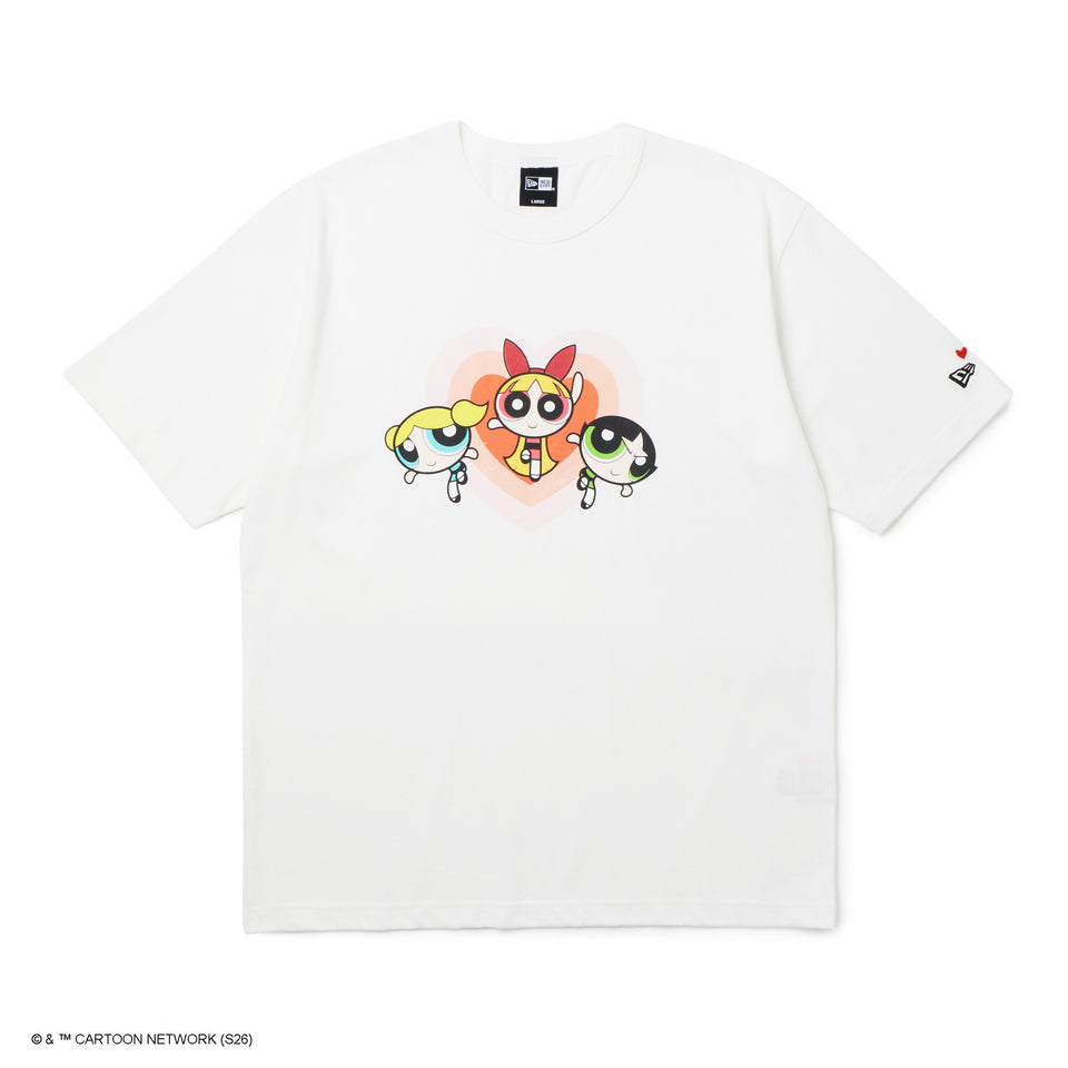 半袖 ウォッシュドコットン Tシャツ The Powerpuff Girls パワーパフ ガールズ ハート  オフホワイト | NEW ERA ニューエラ公式オンラインストア