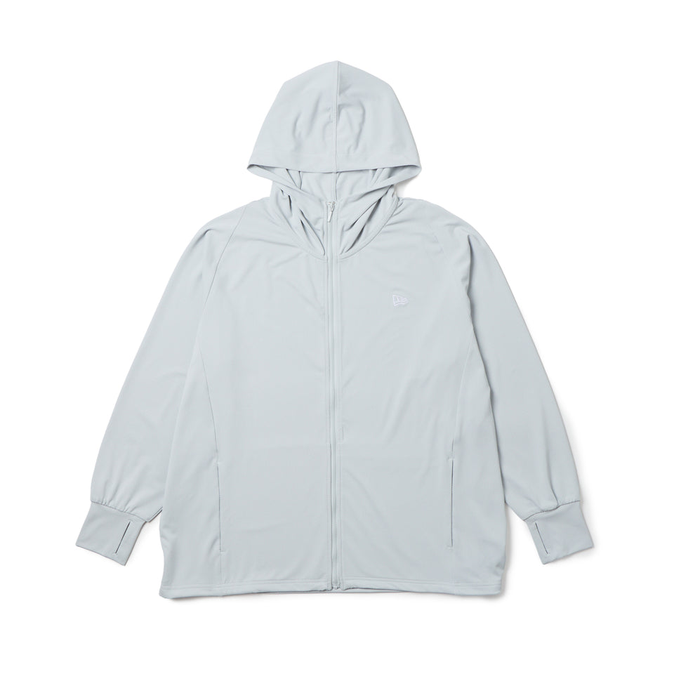 Women's UVカット フルジップ フーディー  ライトグレー｜パフォーマンスアパレル | NEW ERA ニューエラ公式オンラインストア