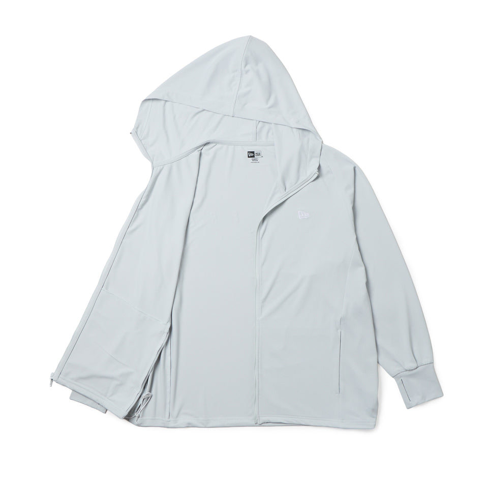 Women's UVカット フルジップ フーディー  ライトグレー｜パフォーマンスアパレル | NEW ERA ニューエラ公式オンラインストア