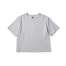Women's 半袖 テック Tシャツ ショートレングス カッティング デザイン ライトグレー | パフォーマンスアパレル | NEW ERA ニューエラ公式オンラインストア