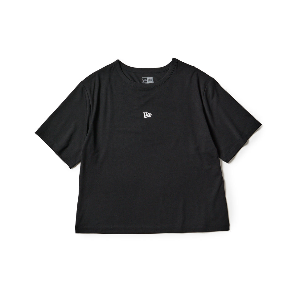 Women's 半袖 テック Tシャツ ショートレングス カッティング デザイン  ブラック | パフォーマンスアパレル | NEW ERA ニューエラ公式オンラインストア