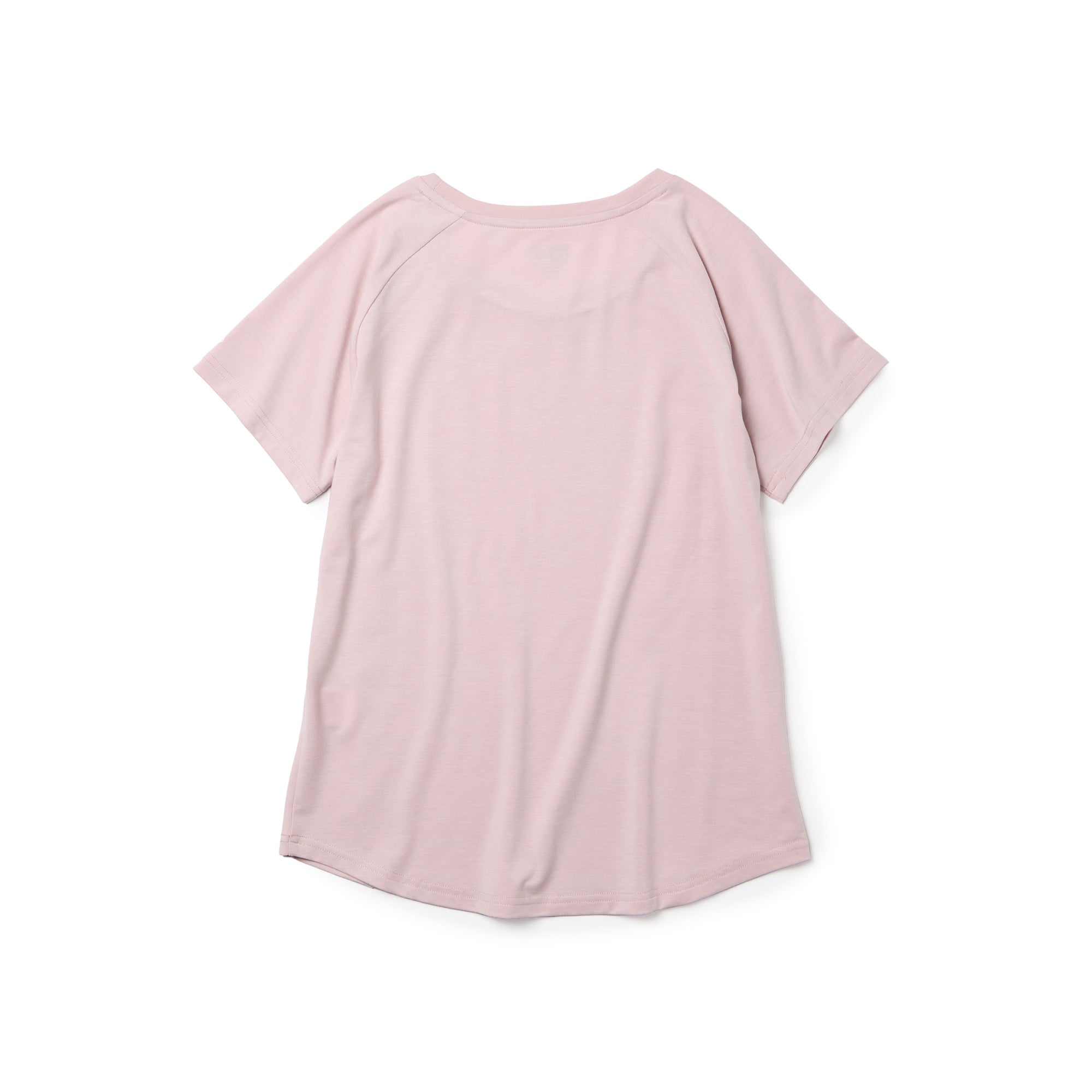 Women's 半袖 テック Tシャツ ミドルレングス ラグラン ライトローズ