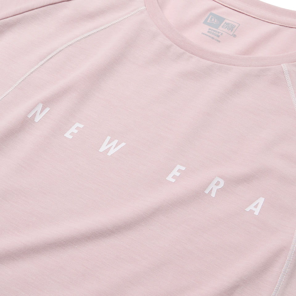 Women's 半袖 テック Tシャツ ミドルレングス ラグラン ライトローズピンク | パフォーマンスアパレル | NEW ERA ニューエラ公式オンラインストア