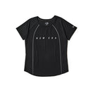 Women's 半袖 テック Tシャツ ミドルレングス ラグラン ブラック | パフォーマンスアパレル | NEW ERA ニューエラ公式オンラインストア
