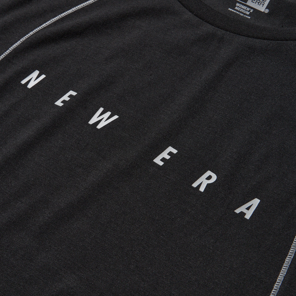 Women's 半袖 テック Tシャツ ミドルレングス ラグラン ブラック | パフォーマンスアパレル | NEW ERA ニューエラ公式オンラインストア