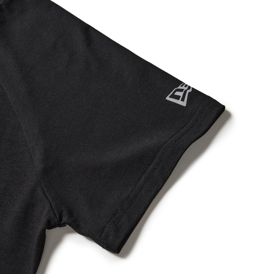 Women's 半袖 テック Tシャツ ミドルレングス ラグラン ブラック | パフォーマンスアパレル | NEW ERA ニューエラ公式オンラインストア