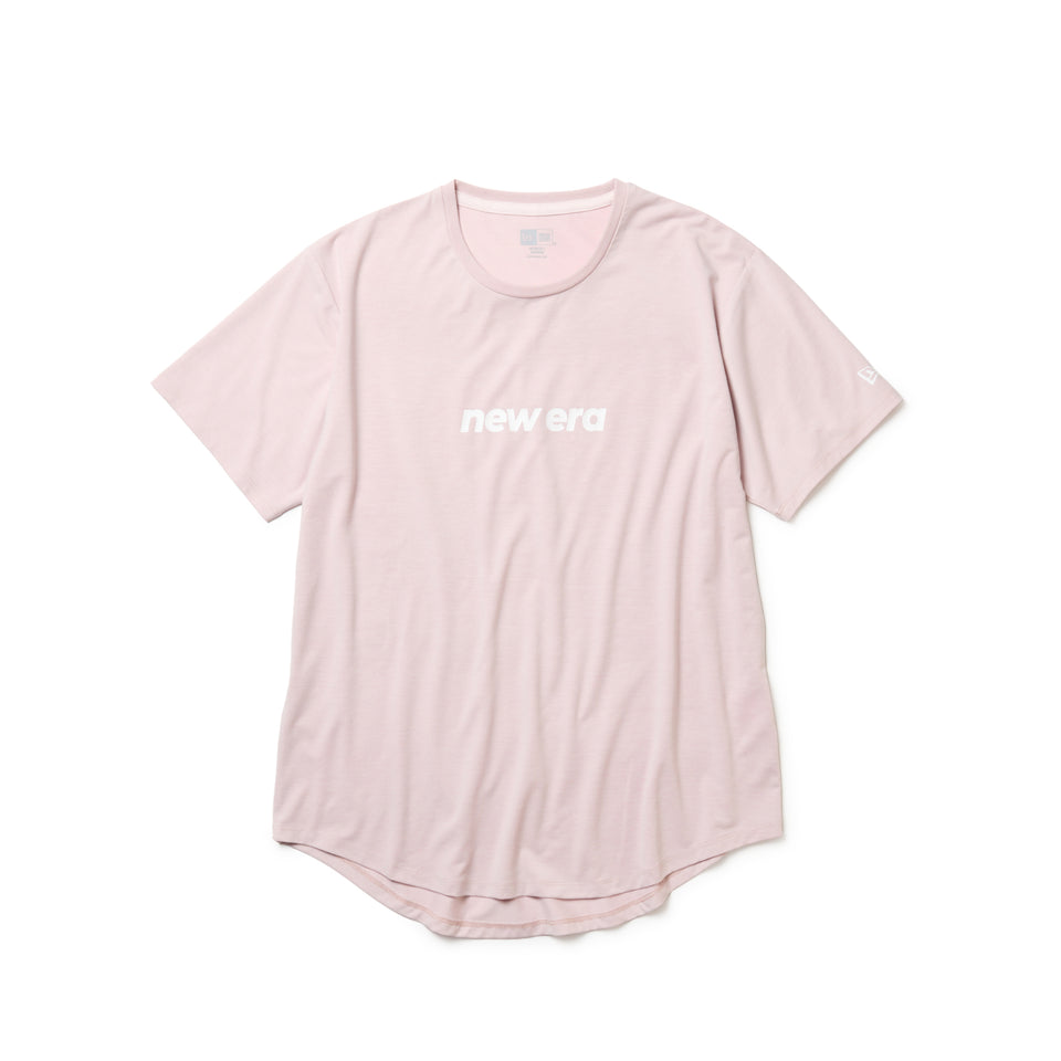 Women's 半袖 テック Tシャツ ロングレングス ライトローズピンク