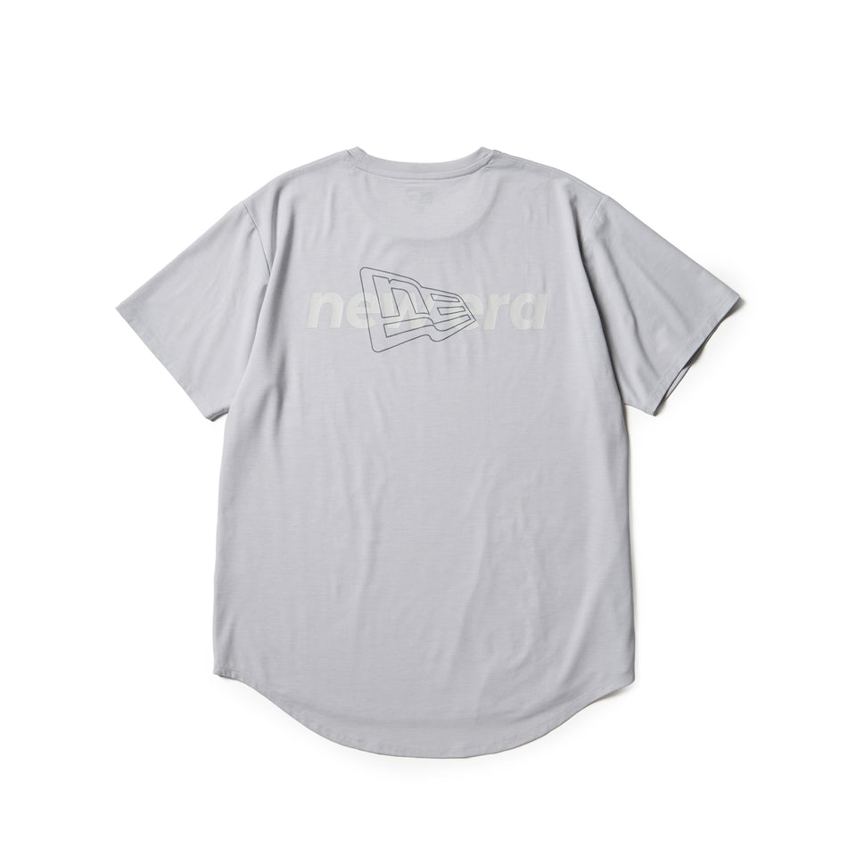 Women's 半袖 テック Tシャツ ロングレングス  ライトグレー | パフォーマンスアパレル | NEW ERA ニューエラ公式オンラインストア