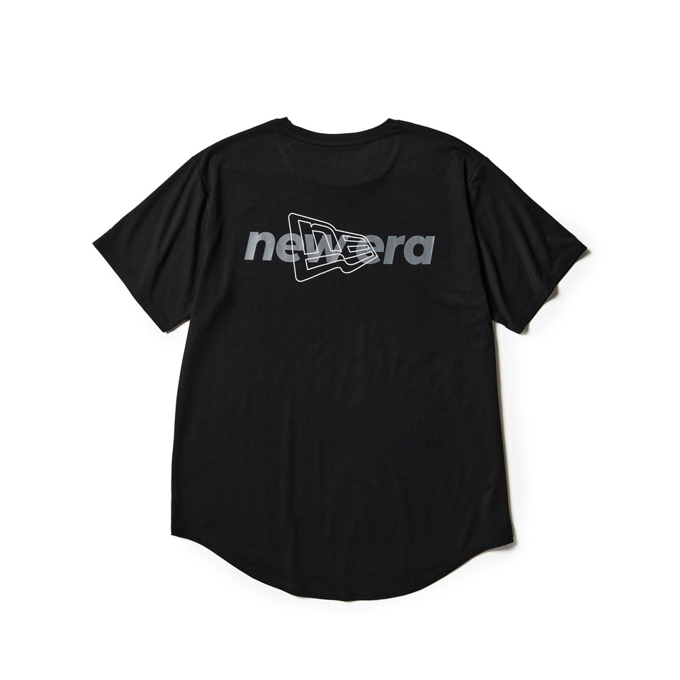 Women's 半袖 テック Tシャツ ロングレングス ブラック | パフォーマンスアパレル | NEW ERA ニューエラ公式オンラインストア