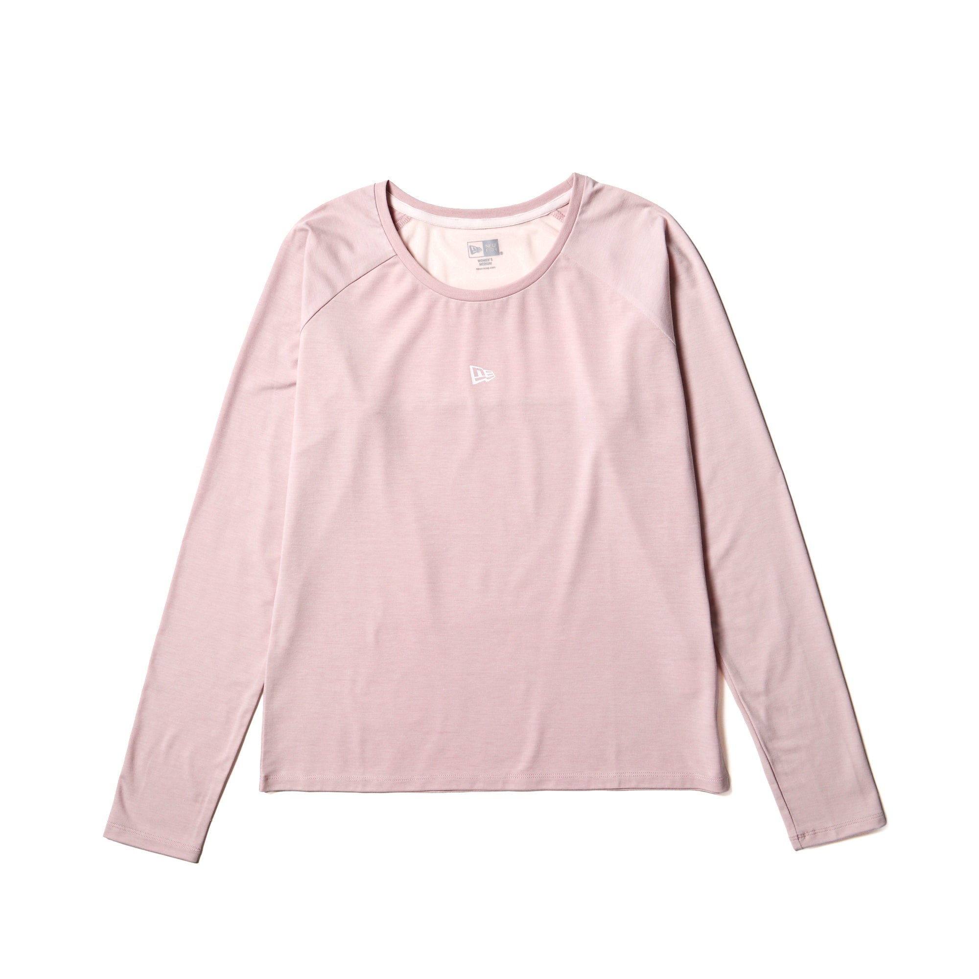 Women's 長袖 Tシャツ Back Sheer Middle Length ライトローズピンク