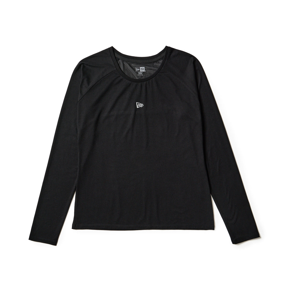 Women's 長袖 Tシャツ Back Sheer Middle Length ブラック｜パフォーマンスアパレル | NEW ERA ニューエラ公式オンラインストア
