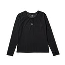 Women's 長袖 Tシャツ Back Sheer Middle Length ブラック｜パフォーマンスアパレル | NEW ERA ニューエラ公式オンラインストア