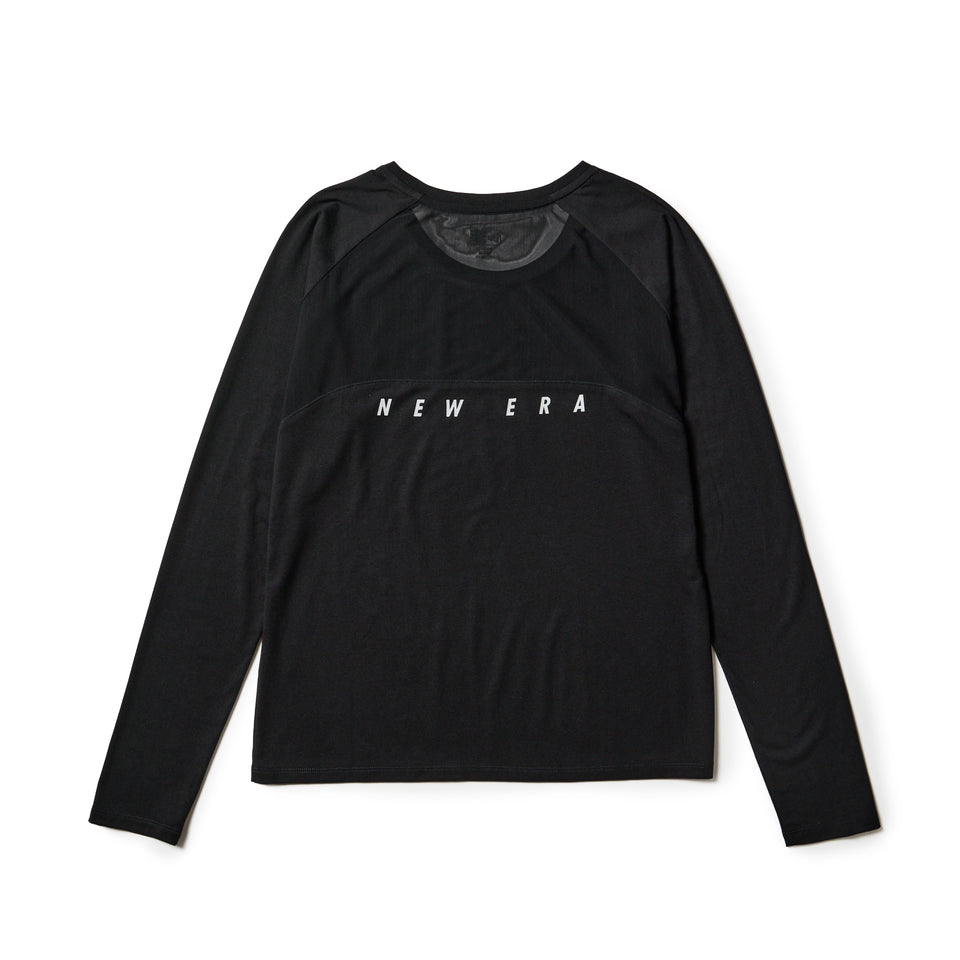 Women's 長袖 Tシャツ Back Sheer Middle Length ブラック｜パフォーマンスアパレル | NEW ERA ニューエラ公式オンラインストア