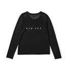 Women's 長袖 Tシャツ Back Sheer Middle Length ブラック｜パフォーマンスアパレル | NEW ERA ニューエラ公式オンラインストア